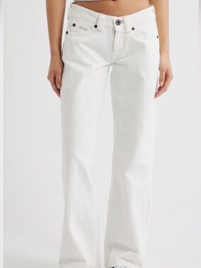 BDG White Straight-Leg Jeans